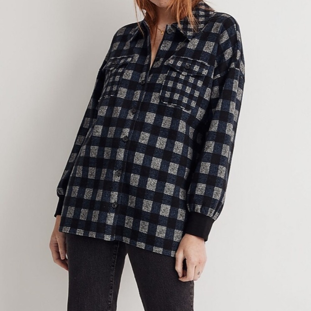 Madewell | Flannel Shirt-Jacket in Plaid Size Medium